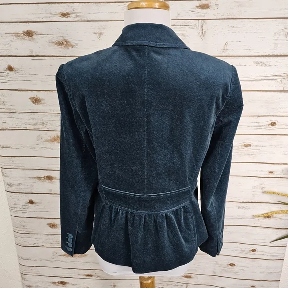 🍂SOLD🍂 Talbots Teal Blue One Button Blazer Jacket Lined 8P - Picture 8 of 15